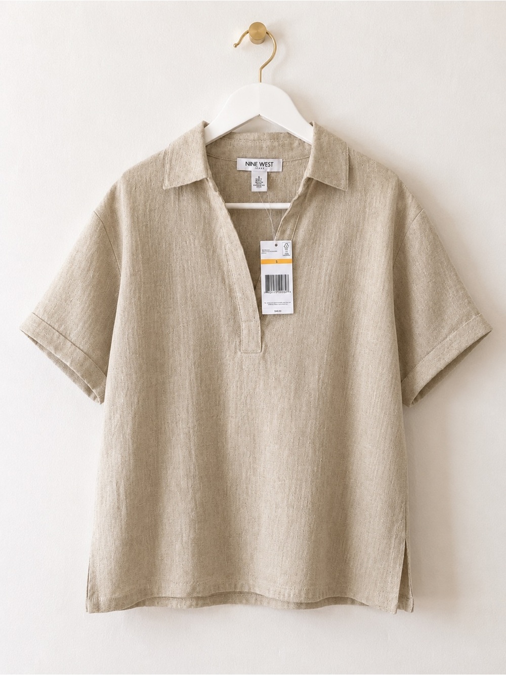Nine West Top S Size New Summer Vacation Shirt - Picture 3 of 4